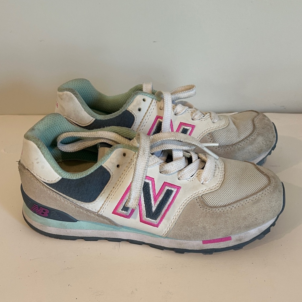 New Balance Kids' Sneakers - Grey, Blue and Pink